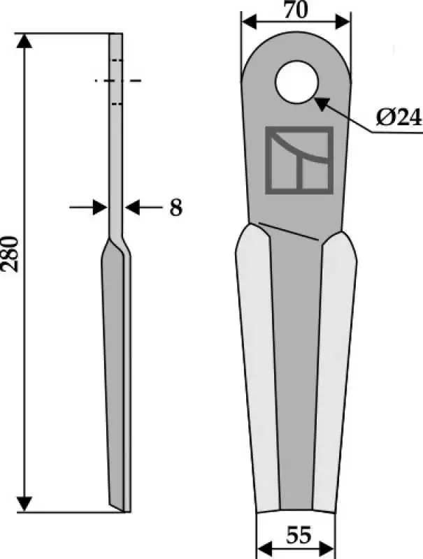 Schlegel 280x70mm - links